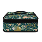 Cute Dino Tropical Leaves Pattern Print Small Lunch Bag