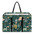 Cute Dino Tropical Leaves Pattern Print Utility Tote Bag