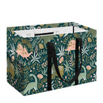Cute Dino Tropical Leaves Pattern Print Utility Tote Bag