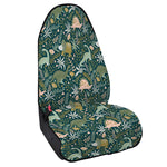 Cute Dino Tropical Leaves Pattern Print Waterproof Car Seat Cover