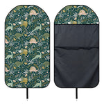 Cute Dino Tropical Leaves Pattern Print Waterproof Car Seat Cover