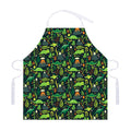 Cute Dinosaur And Floral Pattern Print Adjustable Apron