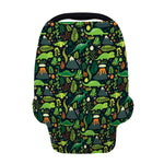 Cute Dinosaur And Floral Pattern Print Baby Seat Cover