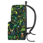 Cute Dinosaur And Floral Pattern Print Backpack