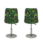 Cute Dinosaur And Floral Pattern Print Bar Stool Covers