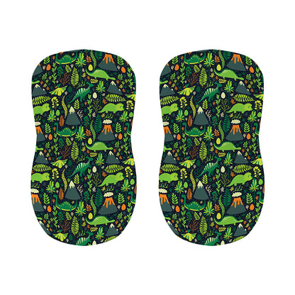 Cute Dinosaur And Floral Pattern Print Bar Stool Covers