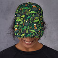 Cute Dinosaur And Floral Pattern Print Baseball Cap