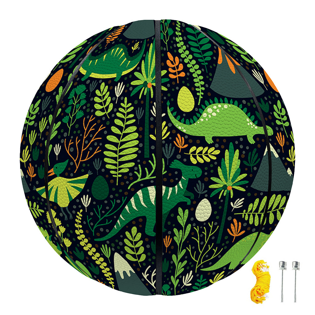 Cute Dinosaur And Floral Pattern Print Basketball