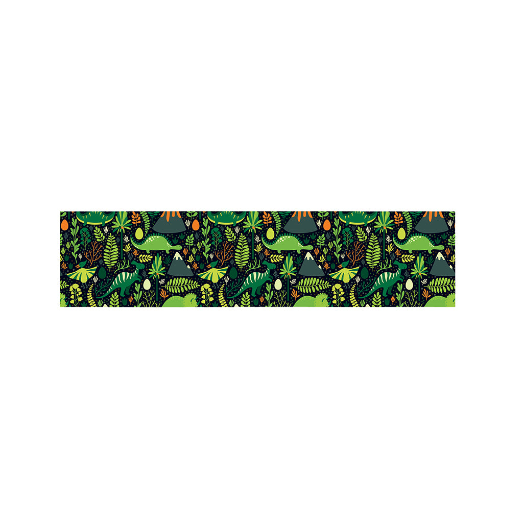 Cute Dinosaur And Floral Pattern Print Bed Runner