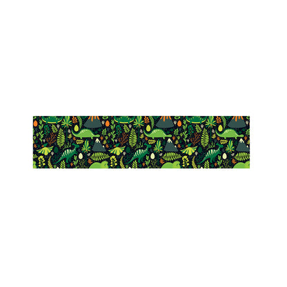 Cute Dinosaur And Floral Pattern Print Bed Runner