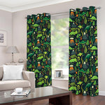 Cute Dinosaur And Floral Pattern Print Blackout Grommet Curtains