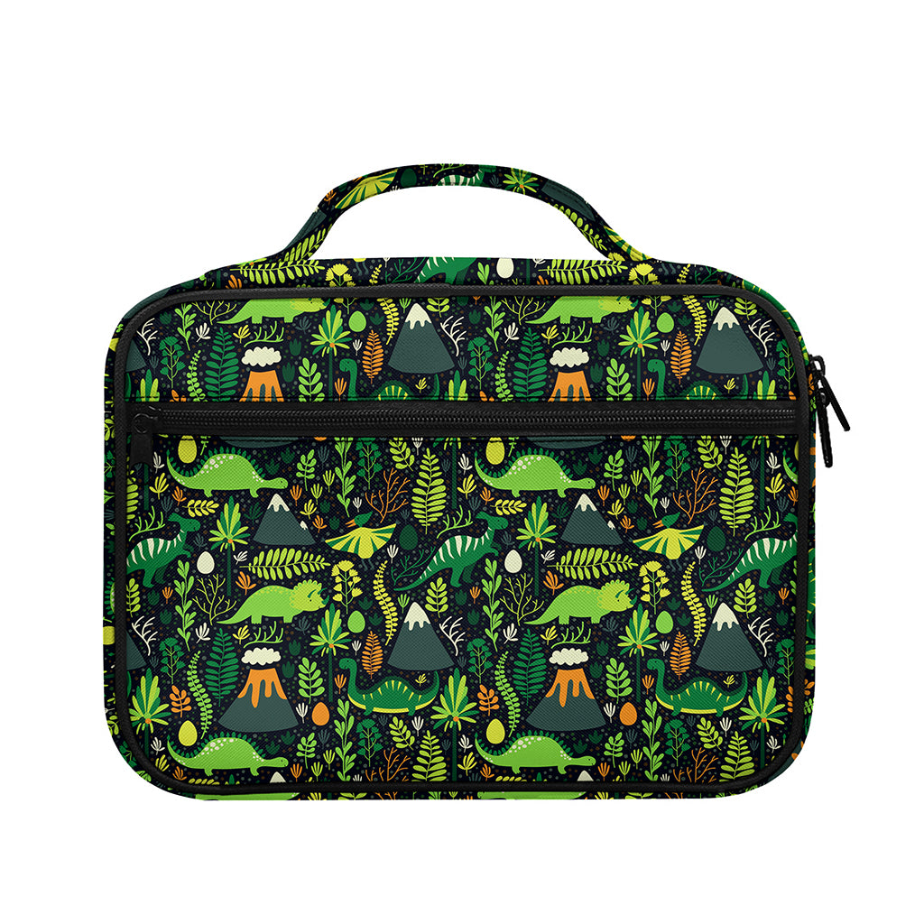 Cute Dinosaur And Floral Pattern Print Briefcase Bible Bag