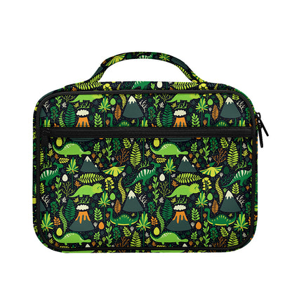 Cute Dinosaur And Floral Pattern Print Briefcase Bible Bag