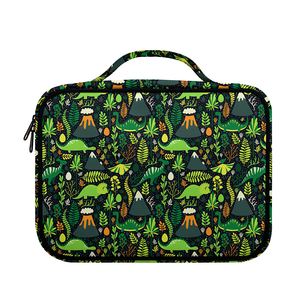 Cute Dinosaur And Floral Pattern Print Briefcase Bible Bag