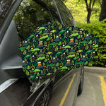Cute Dinosaur And Floral Pattern Print Car Side Mirror Covers