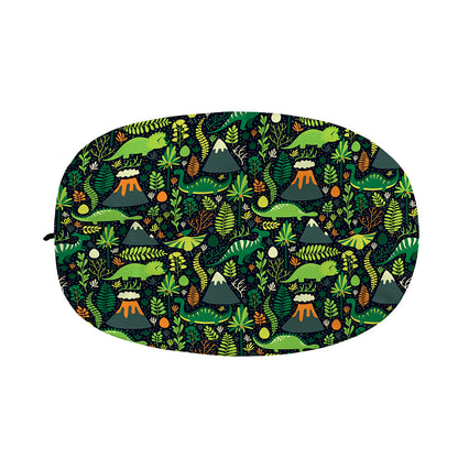 Cute Dinosaur And Floral Pattern Print Car Side Mirror Covers