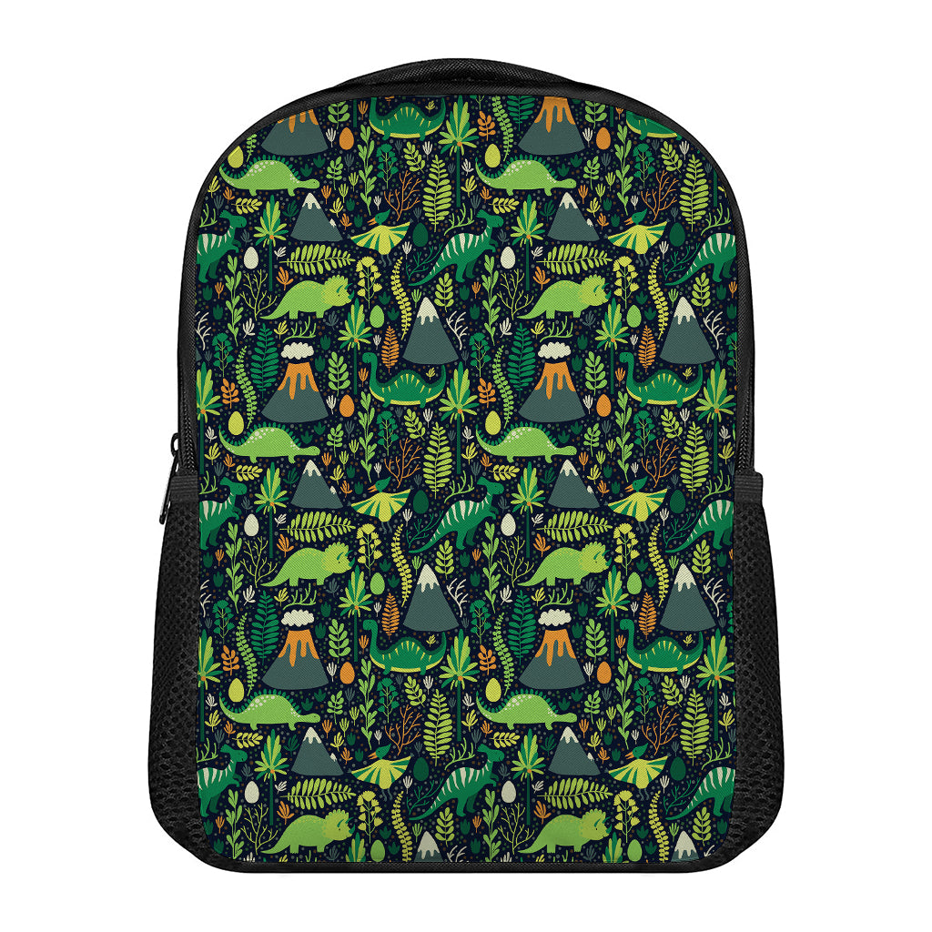 Cute Dinosaur And Floral Pattern Print Casual Backpack