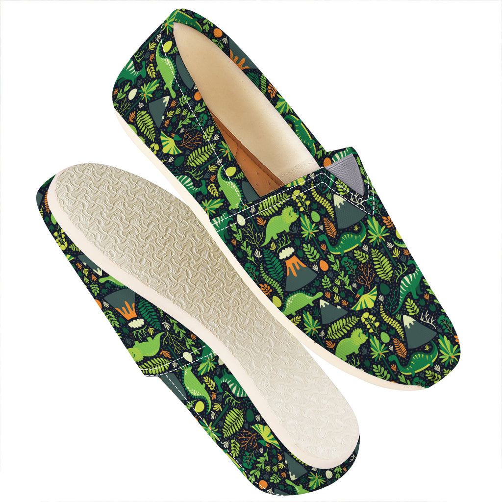 Cute Dinosaur And Floral Pattern Print Casual Shoes