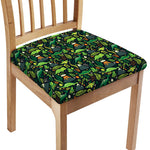 Cute Dinosaur And Floral Pattern Print Chair Cushion Cover