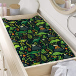 Cute Dinosaur And Floral Pattern Print Changing Pad Cover