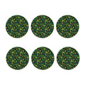 Cute Dinosaur And Floral Pattern Print Coaster Set