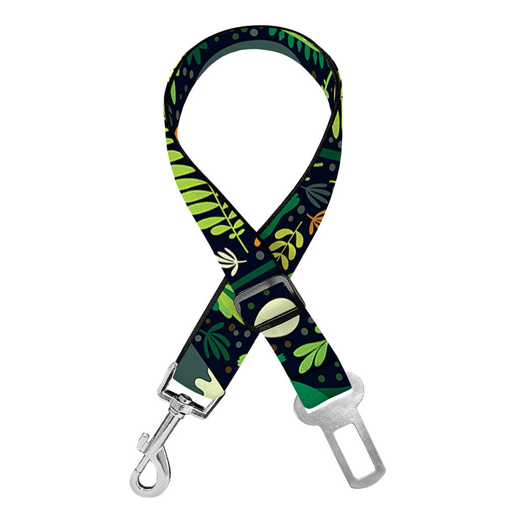 Cute Dinosaur And Floral Pattern Print Dog Seat Belt