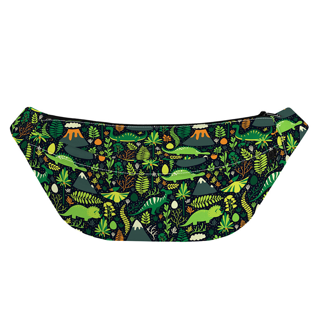 Cute Dinosaur And Floral Pattern Print Fanny Pack