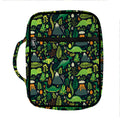 Cute Dinosaur And Floral Pattern Print Front Pocket Bible Bag