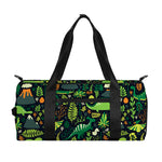 Cute Dinosaur And Floral Pattern Print Gym Bag