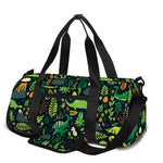 Cute Dinosaur And Floral Pattern Print Gym Bag