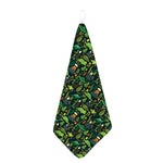 Cute Dinosaur And Floral Pattern Print Hand Towel