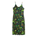 Cute Dinosaur And Floral Pattern Print Jersey Midi Cami Dress
