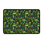 Cute Dinosaur And Floral Pattern Print Kitchen Mat