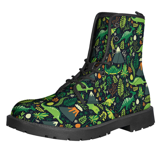 Cute Dinosaur And Floral Pattern Print Backpack