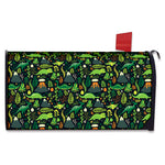 Cute Dinosaur And Floral Pattern Print Mailbox Cover