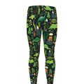 Cute Dinosaur And Floral Pattern Print Men's Leggings