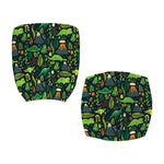 Cute Dinosaur And Floral Pattern Print Office Chair Cover