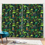 Cute Dinosaur And Floral Pattern Print Pencil Pleat Curtains
