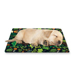 Cute Dinosaur And Floral Pattern Print Pet Cooling Mat Cover