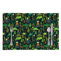 Cute Dinosaur And Floral Pattern Print Placemat