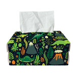 Cute Dinosaur And Floral Pattern Print Rectangle Tissue Box Cover