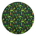 Cute Dinosaur And Floral Pattern Print Round Blanket
