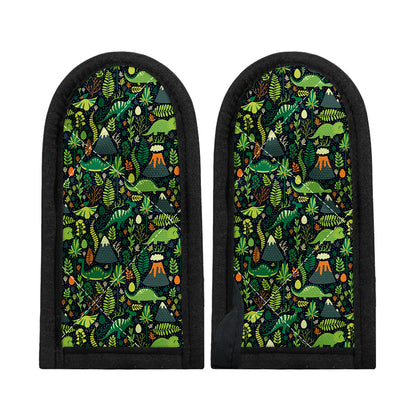 Cute Dinosaur And Floral Pattern Print Skillet Handle Cover