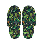 Cute Dinosaur And Floral Pattern Print Slippers