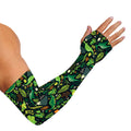 Cute Dinosaur And Floral Pattern Print Sun Protection Arm Sleeves