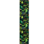 Cute Dinosaur And Floral Pattern Print Table Runner