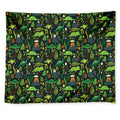 Cute Dinosaur And Floral Pattern Print Tapestry