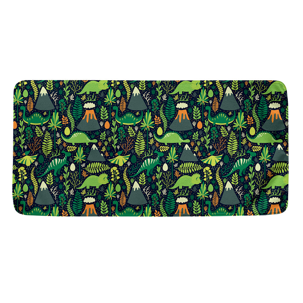 Cute Dinosaur And Floral Pattern Print Towel