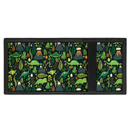 Cute Dinosaur And Floral Pattern Print Trifold Wallet