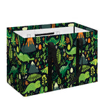 Cute Dinosaur And Floral Pattern Print Utility Tote Bag